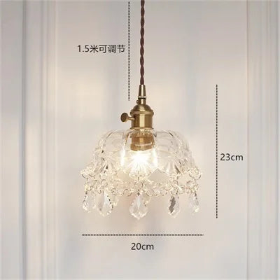 Helnys Modern Copper LED Green Glass Pendant Light for Home Decor
