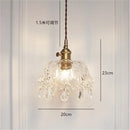 Helnys Diamond Amber Glass LED Pendant Lights for Home Indoor Lighting