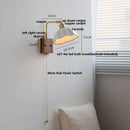 Helnys Rotatable LED Wall Light with Pull Chain Switch - Nordic Modern Design