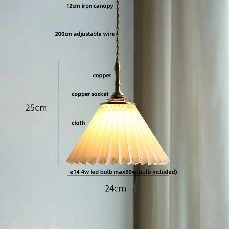 Helnys Simple LED Pendant Lamp Copper Wire Adjustable Dining Room Lights