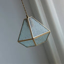 Helnys Blue Glass LED Pendant Light - Nordic Modern Adjustable Hanging Lamp