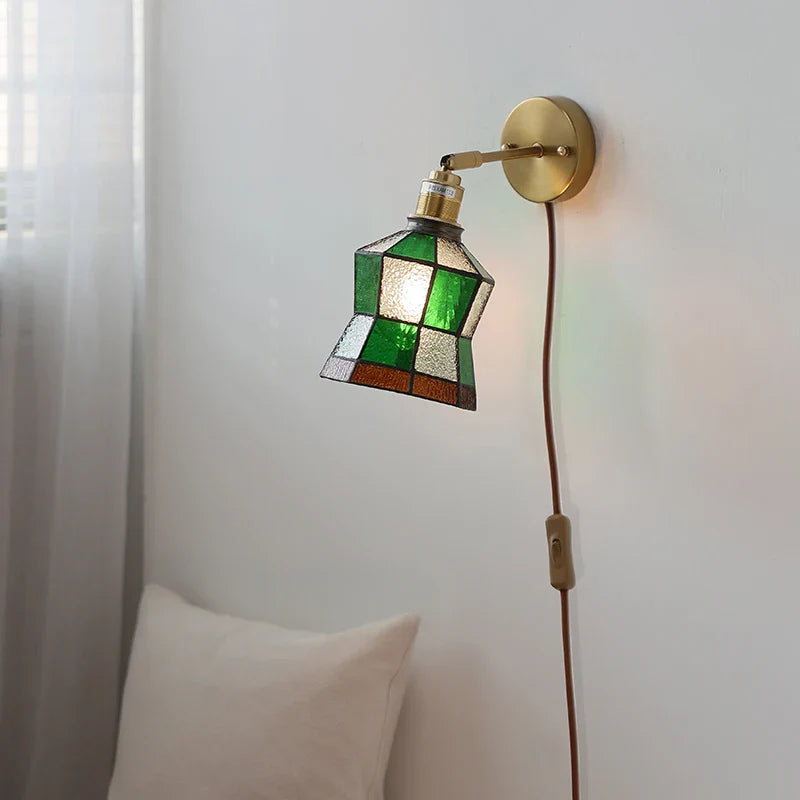 Helnys Glass LED Wall Sconce Switch Living Room Bedroom Kitchen Stair Light