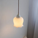Helnys White Glass LED Pendant Lights with Adjustable Hanging Light