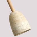 Helnys Yellow Travertine LED Pendant Lights Nordic Modern Wood Hang Lamp