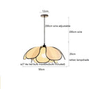 Helnys 50CM Rattan Flower Pendant Lamp LED Indoor Hanging Light Nordic Modern