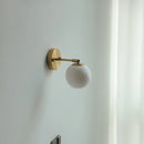 Helnys White Ball LED Wall Light - Modern Nordic Living Room Bedside Lamp