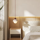 Helnys White Glass Ball LED Pendant Light - Modern Nordic Hanging Lamp