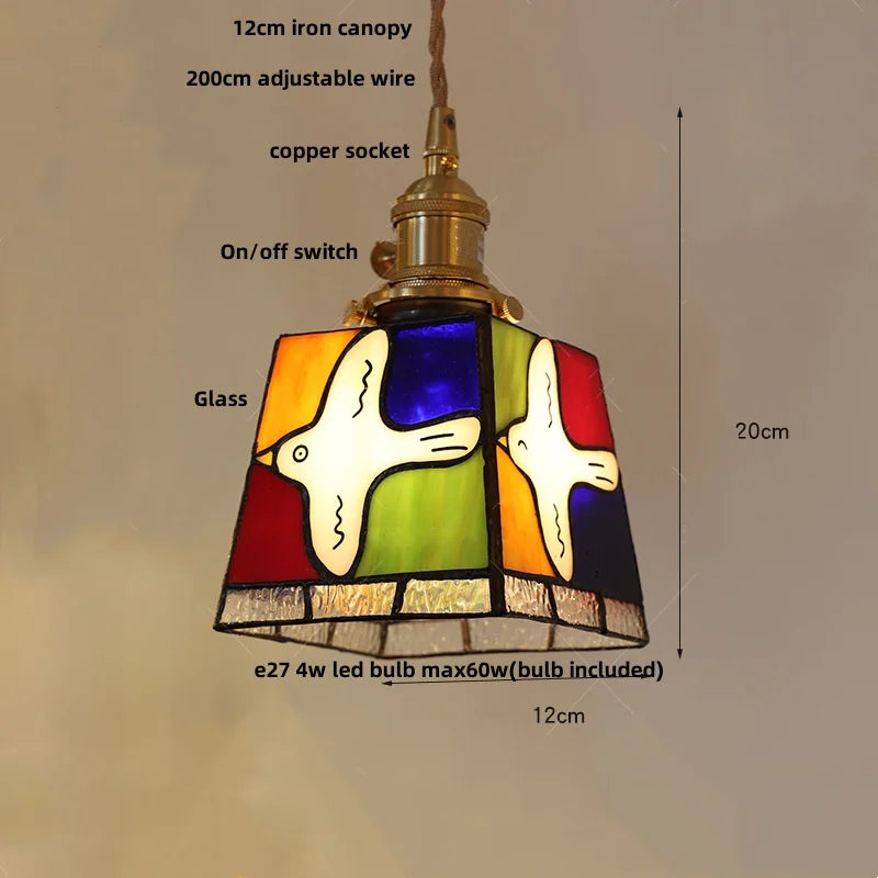Helnys Adjustable LED Pendant Lamp with Copper Knob Switch for Dining Room
