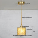 Helnys Crystal Glass LED Pendant Light Fixture American Style Luxury Hang Lamp
