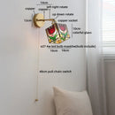 Helnys LED Glass Wall Lamps for Kids Bedroom, Nordic Design Mirror Light