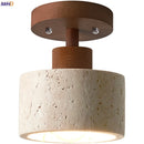 Helnys Yellow Stone LED Ceiling Light for Corridor, Modern Nordic Entrance Lamp Fixture