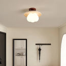 Helnys Wood Stone LED Ceiling Light Fixture | Yellow Travertine Plafondlamp