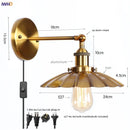 Helnys Loft LED Wall Lights Bedroom Induatrial Vintage Wandlamp