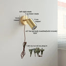 Helnys Nordic LED Wall Lamps Bedroom Simple Interior Lighting Wood Switch Mirror Light