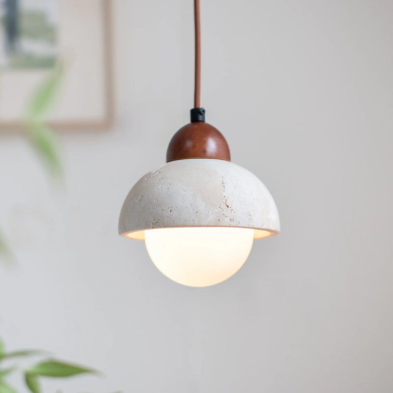 Helnys White Glass Ball LED Pendant Lights Modern Hanging Lights