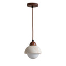 Helnys White Glass Ball LED Pendant Lights Modern Hanging Lights