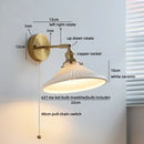 Helnys Ceramic LED Wall Sconce for Home Living Room Bedside Decor