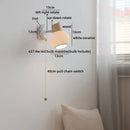 Helnys White Ceramic LED Wall Lamps Switch, Bedroom Stairs Lighting Fixtures