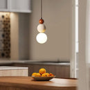 Helnys White Glass Ball LED Pendant Lights Modern Nordic Hanging Lamp