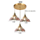 Helnys Butterfly Glass Copper LED Pendant Lamp for Home Indoor Decor