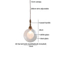 Helnys Nordic Glass Ball Pendant Light - Modern Hanging Lamp for Restaurant & Balcony