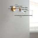 Helnys Green Loft LED Wall Light Fixture Glass Rotate Vintage Pull Chain Switch