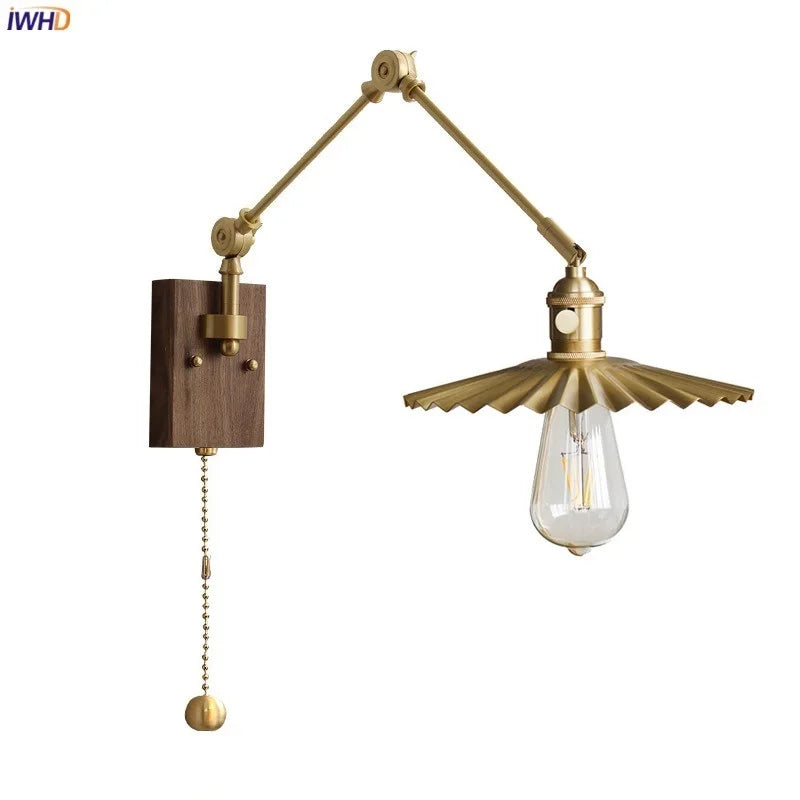 Helnys Adjustable Up Down Wall Sconce Lamp Copper LED Modern Wandlamp