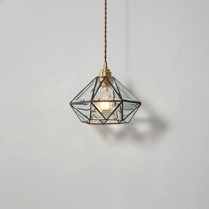 Helnys Nordic Glass Pendant Chandelier - Modern LED Hanging Lamp for Living Room & Bedroom