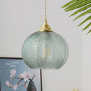 Helnys Nordic Glass LED Pendant Lamp Blue E27 Modern Hanging Light
