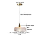 Helnys Glass Pendant Chandelier LED Lights for Living Dining Room