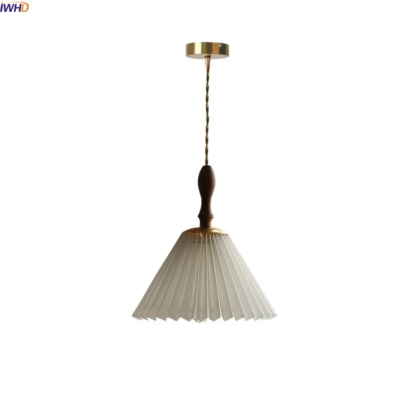 Helnys White PVC LED Pendant Light Japan Style Hanging Lamp