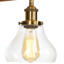 Helnys Glass Gold LED Wall Sconces Iron Loft Retro Home Decor Bedroom Lamp