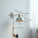 Helnys Ceramic Wall Lamp with Pull Chain Switch for Home Indoor Decor