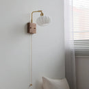 Helnys White Pumpkin Glass LED Wall Lamp for Kids Room & Bathroom Mirror Lighting