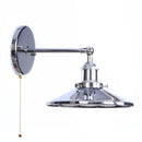 Helnys Vintage LED Pull Chain Wall Lights Lens Stair Reading Bedside Lamp Iron Lightings