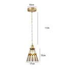 Helnys Blue Glass Pendant Lights - Bedroom Dinning Living Room Lighting Fixtures