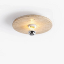 Helnys LED Edison Bulb Ceiling Lights Natural Yellow Travertine Indoor Home Decor