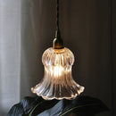 Helnys Brass LED Pendant Light Fixture Clear Glass Nordic Modern Hanging Lamp