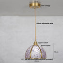 Helnys Luxury Crystal Glass Pendant Light Fixture for Kitchen Dining Bar - Colorful LED Lighting