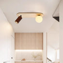 Helnys Wood Yellow Travertine LED Ceiling Light - Nordic Modern Design
