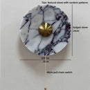 Helnys Round Bulgari Stone LED Wall Lamp Bedside Lighting