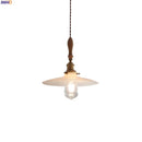 Helnys White Glass Pendant Light for Bedroom Living Dining Room