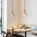 Helnys Nordic LED Pendant Lamp Adjustable Wood Hanging Light