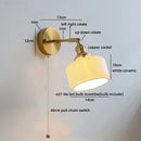 Helnys Pumpkin LED Wall Lamps Glass Nordic Modern Rotate Light