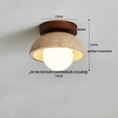 Helnys LED Edison Bulb Ceiling Lights Natural Yellow Travertine Indoor Home Decor
