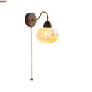 Helnys Resin Shell LED Wall Lights Pull Chain Switch Staircase Lighting