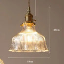 Helnys Blue Glass Pendant Lights for Bedroom Dinning Living Room