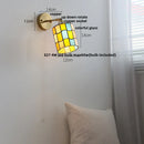 Helnys Copper LED Wall Lamp with Pull Chain Switch & Rotatable Glass Mirror Light