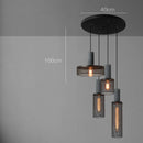 Helnys Industrial Pendant Light Cement Metal Lampshade Nordic Hanging Lamp LED