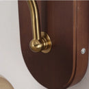 Helnys Wooden LED Wall Light Fixture with Pull Chain Switch